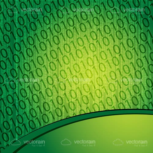 Green Binary Code Background with Texture